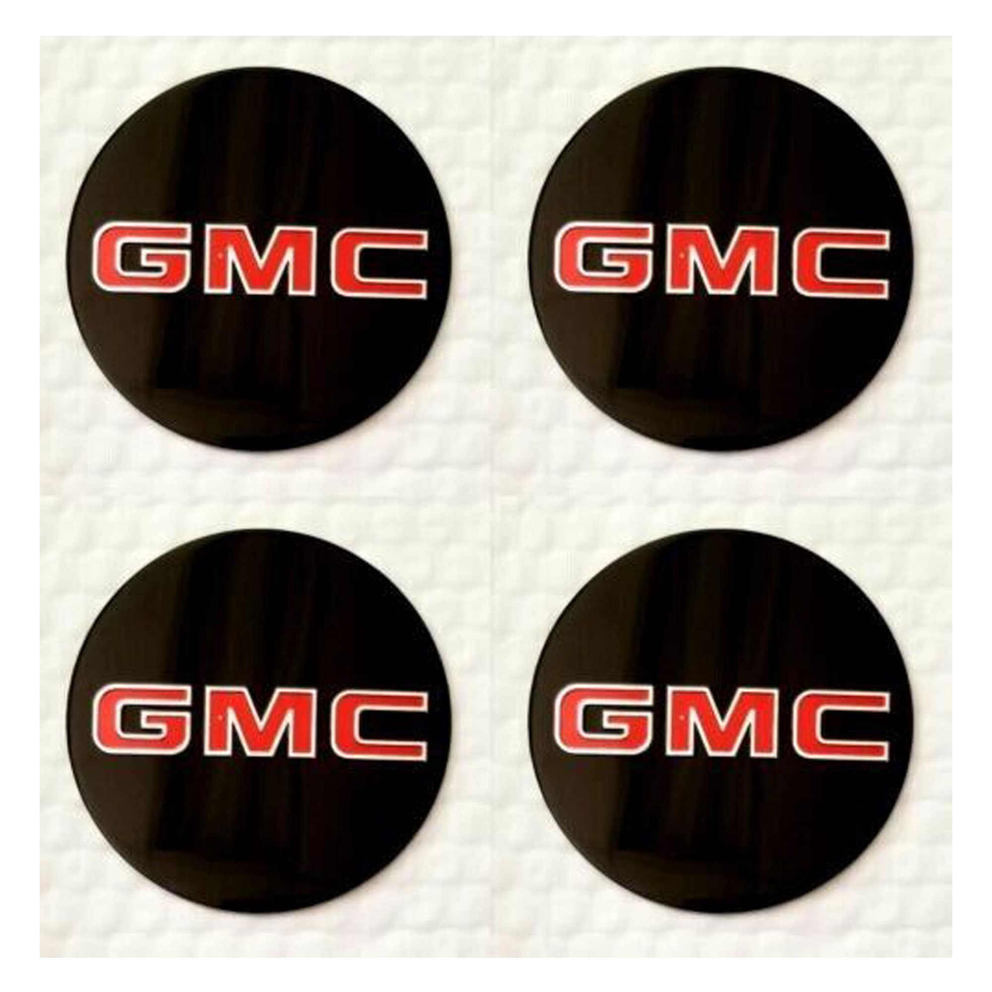 4 Wheel Center Cap Logo Sticker Decal Emblem Black 3.5 88mm GMC 1500