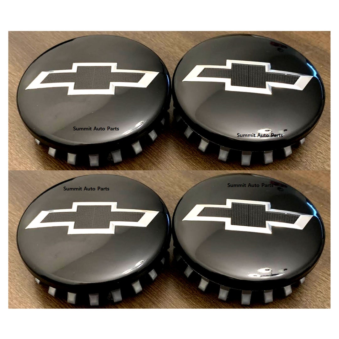 thumbnail image 2 of 4x 83mm Black Wheel Center Hub Caps For Chevy Tahoe Suburban Silverado 2014-2020 - Glossy Plastic 2 of 5