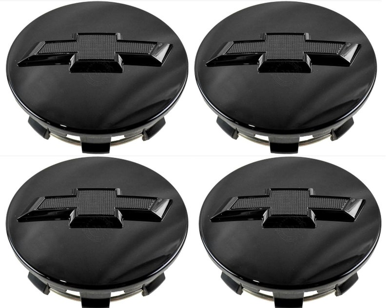 4 Gloss Black Wheel Rim Center Hub Caps Logo for Silverado 1500 Suburban Tahoe 83MM Etsy