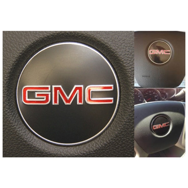 One Gmc Steering Wheel Emblem Logo Badge Sign Silverado Gmc Sierra Acadia