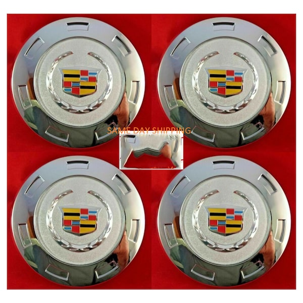 4 x Chome Center Cap For Cadillac Escalade 22" Wheel W/ RETENTION RING 9596649