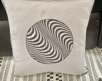 Embroidered Cushion Cover - Illusion3