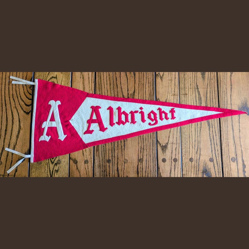 Oversized Antique Early 1900's Albright College Felt Pennant - RARE - Etsy