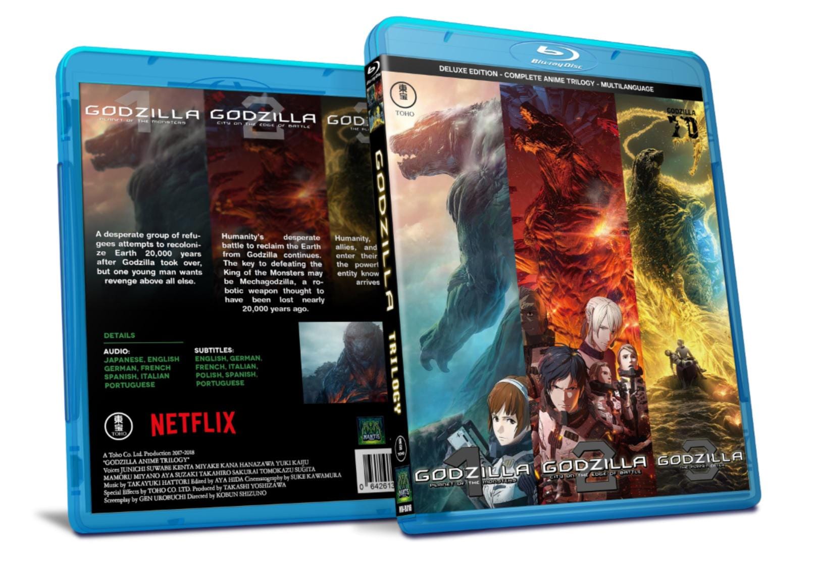 Godzilla Anime Trilogy - Multilanguage Audio & Subtitles - 3 Blu