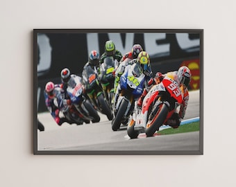 Legend MotoGP Famous Canvas, Motorcycle Racing Canvas, Racing Wall Decor, Motorcycle Poster, MotoGP Poster, Racing Motorcycle Canvas