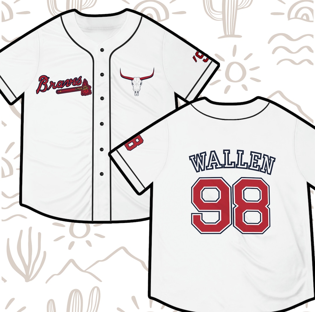Wallen '98 Braves Baseball Jersey 98 Braves Etsy