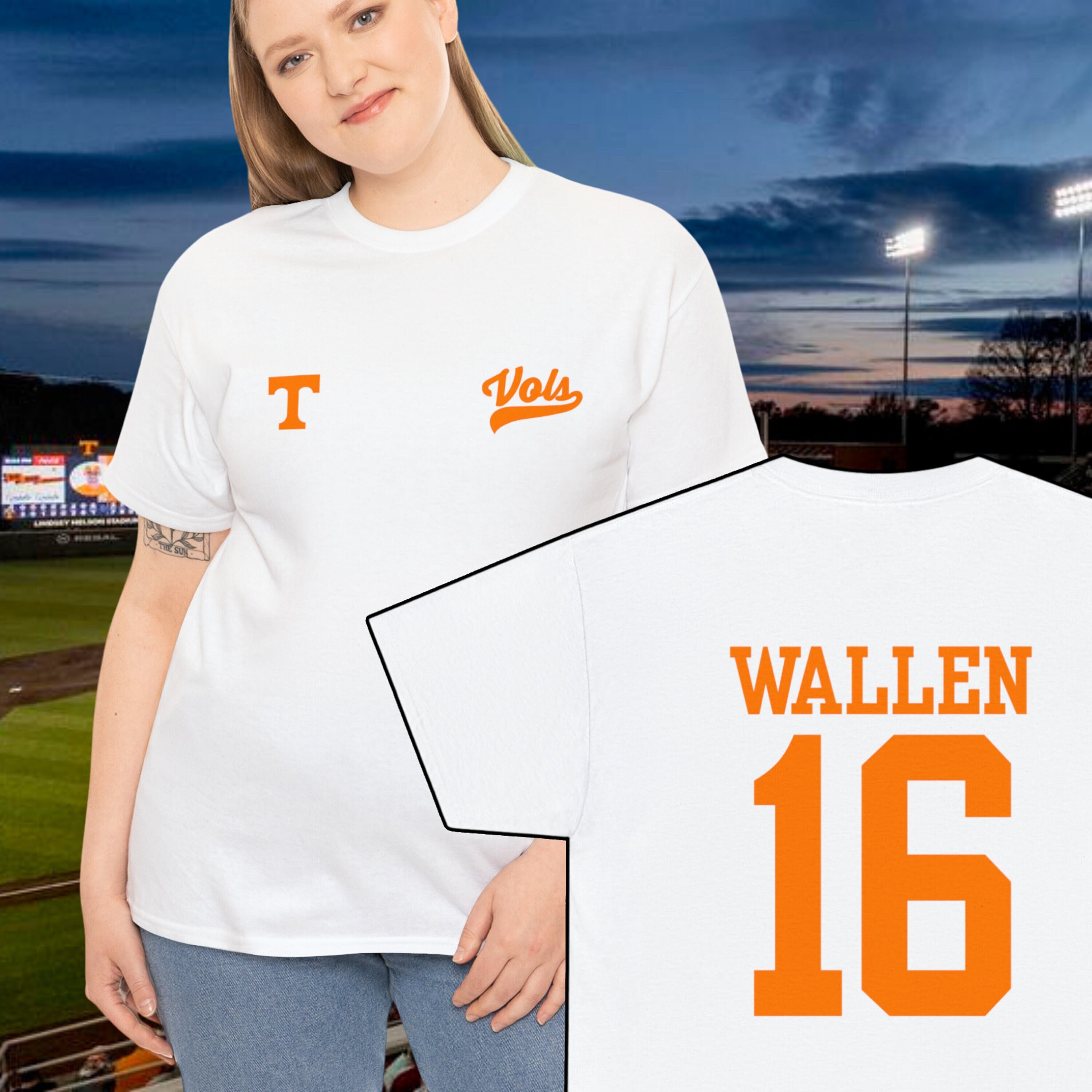 Vols Baseball Jersey Wallen 16 Shirt Morgan Wallen Shirts Country Music  Shirt Gift For Fan Tennessee Vols Baseball Jersey Mlb Tennessee Volunteers  Baseball Uniform - Laughinks