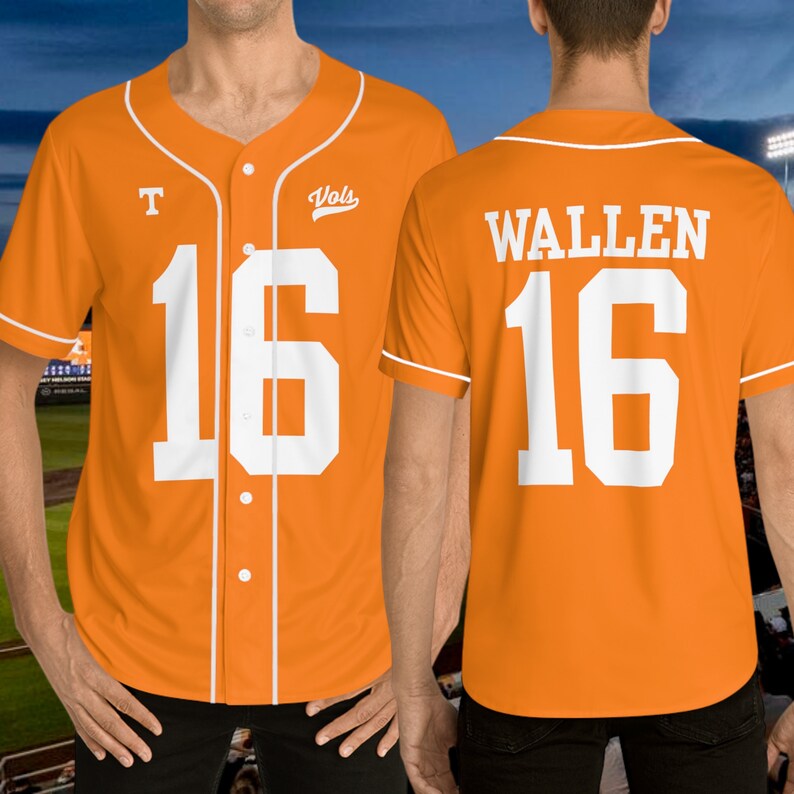 Wallen Tennessee Vols Fullbutton Baseball Jersey Etsy