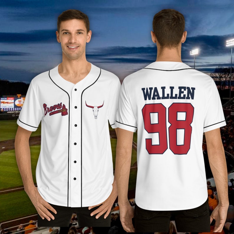 Wallen '98 Braves Baseball Jersey Etsy
