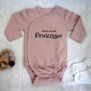 Wrap bodysuit &quot;Daddy&#39;s little princess&quot; Dad gift I Baby bodysuit I Long sleeve