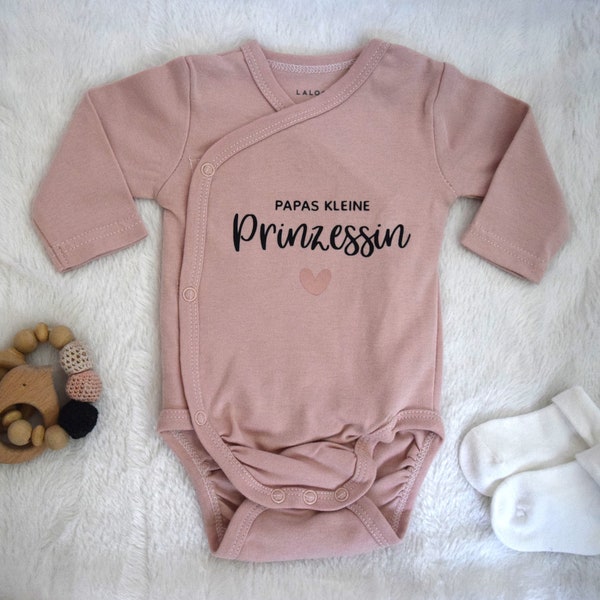 Wickelbody  "Papas kleine Prinzessin" Papa Geschenk I Babybody I Langarm