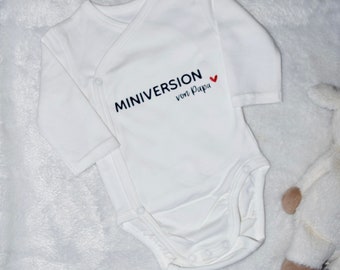 Wickelbody "Miniversion von Papa "  "Miniversion von Mama" I Mama/Papa Geschenk I Babybody I Langarm