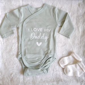 Wrap body "I love my Mommy" "I love my Daddy" I Mom/Dad gift I Baby body I Long sleeve