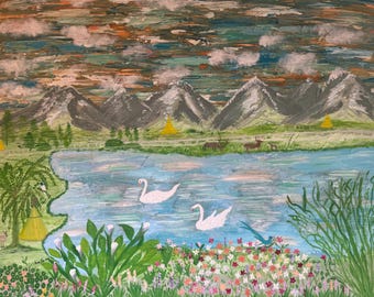 Rosie Lee Ang “Amándote” Óleo y acrílico sobre lienzo 48 x 60