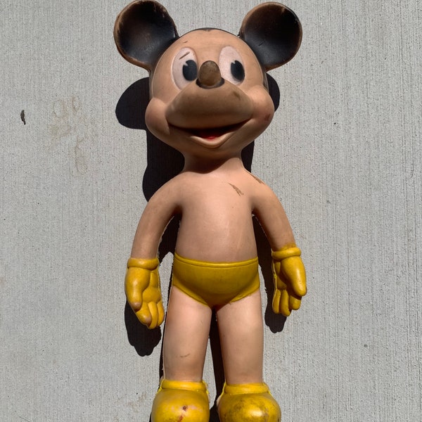 Vintage 1950s Walt Disney Productions Mickey Mouse Squeeze Toy - Sun Rubber Co