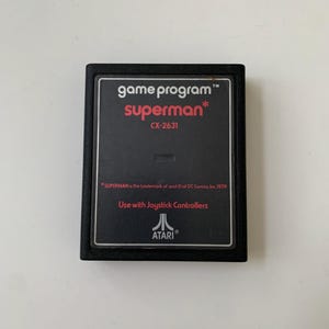 Vintage Atari Super Man Game Program CX-2631 Atari 1982 Tested And Working