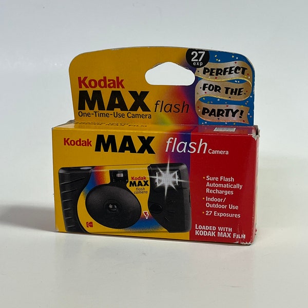 Vintage Kodak Max Flash 27 Exposure 800 Film Disposable Camera Expired 06/2001 New Old Stock