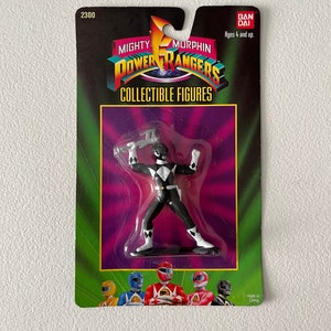 Vintage Mighty Morphin Power Rangers Black Ranger Collectible Figure 1993 Package Carded New