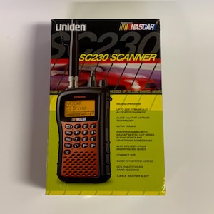 Vintage Nascar Uniden SC230 Racing Dynamic Scanner in Box