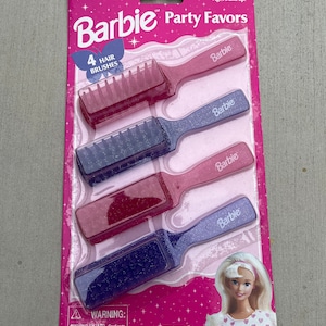 Vintage Sealed Barbie Party Favors 4 Combs 1997 TARA Girl Birthday Party Gift Mattel New In Box
