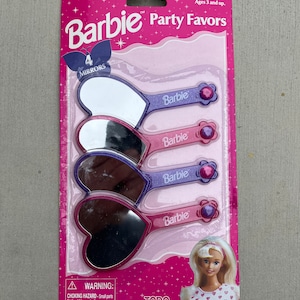 Vintage 1997 Barbie Party Favors Tara Four Mirrors Mattel Toys New In Package
