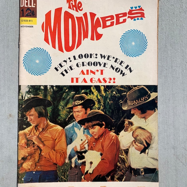 The Monkees #16 1968- Dell TV Comic David Jones Photo Cover VG