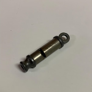 Vintage Original Working Old Antique Obsolete Chrome Municipal Police Whistle Made In Germany