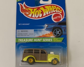 Vintage 1996 Hot Wheels Treasure Hunt Series 40’s Woodie 1 of 12 New In Box