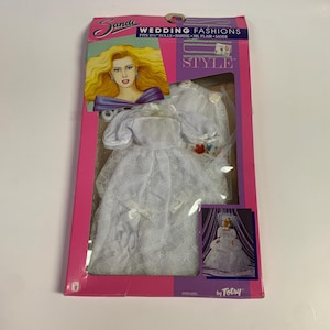 Vintage Original 1991 Totsy Sandi Wedding Fashion Outfit Barbie Sandi Ms Flair NRFB #985 New Old Stock