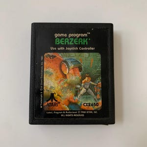 Vintage Atari 2600 Berzerk Video Game Cartridge Only Tested and Working