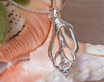 Seashell Pendant | Handmade Silver Jewellery | Ocean Inspired