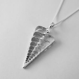 Cerithium Muschel Anhänger | Sterling Silber Halskette | Handgemachter Ocean Schmuck