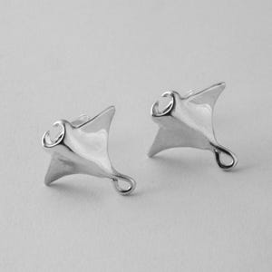 Manta Ray Studs | Handmade Silver Earrings | Ocean Inspired Jewellery