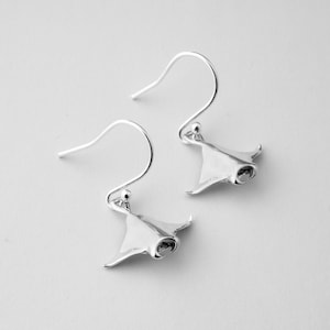 Manta Ray Earrings | Ocean Inspired Jewellery | Handmade Silver Earrings