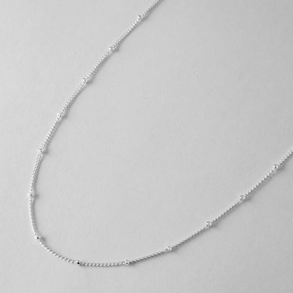 Collana Ciondolo Catena Belcher Argento Sterling 16 18 20 22 24 30 - Foto 4