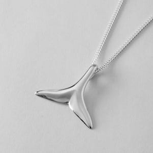 Whale Tail Small | Sterling Silver Necklace | Handmade Ocean Jewelry
