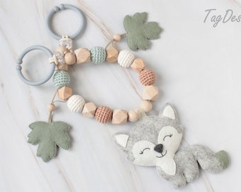 Kinderwagenkette Fuchs / Babygeschenk / Taufe / Geschenk zur Geburt / Jungen / Mädchen