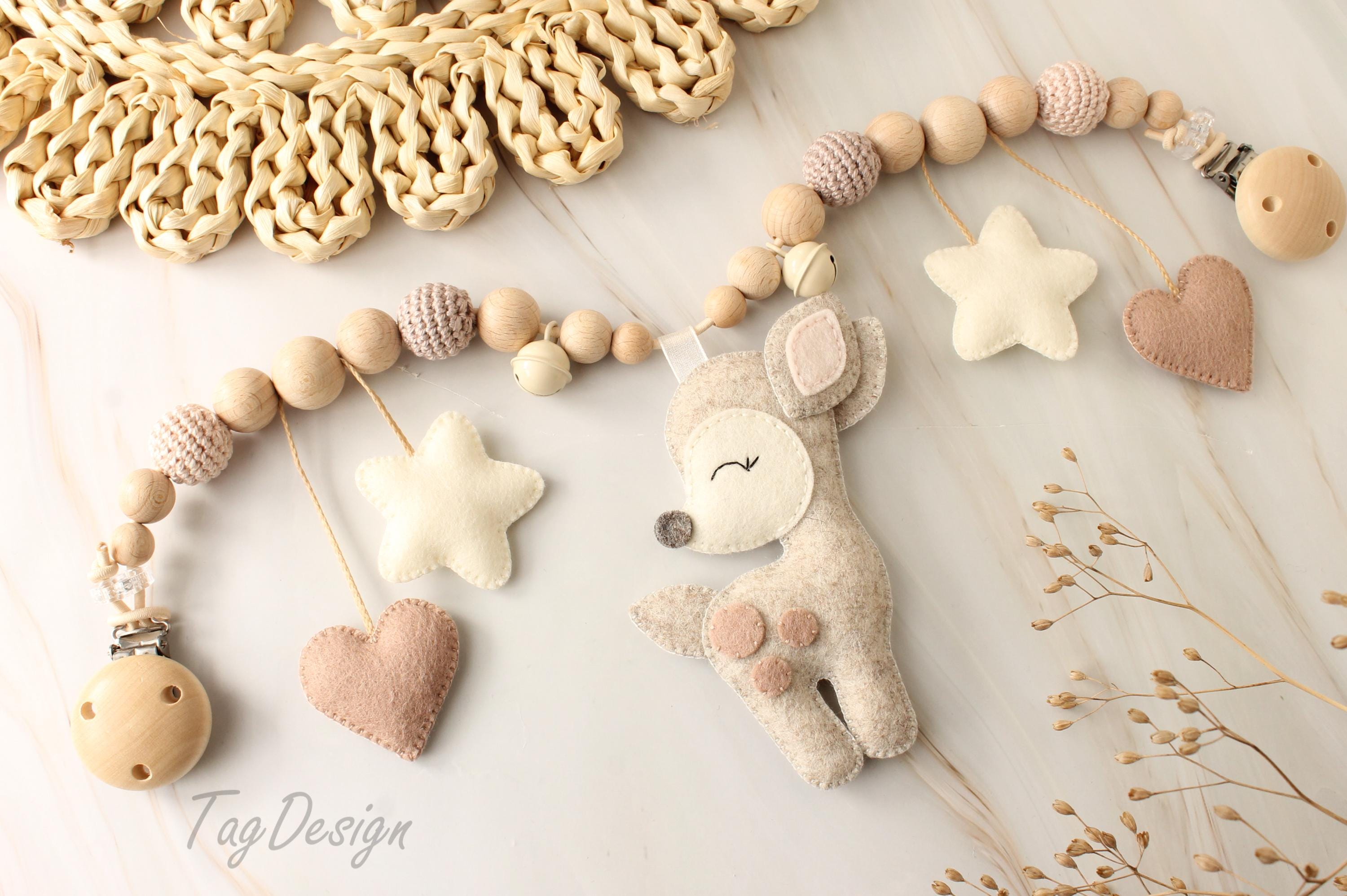 Kinderwagenanhänger Rosa | Taufgeschenk | Personalisierbar | SAGA
