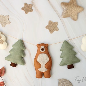 Bear garland / children's room decoration / baby room / wall hanging / children's room decoration