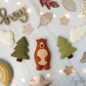 Bär Girlande / Kinderzimmerdeko / Babyzimmer / Wandbehang / Kinderzimmer Dekoration