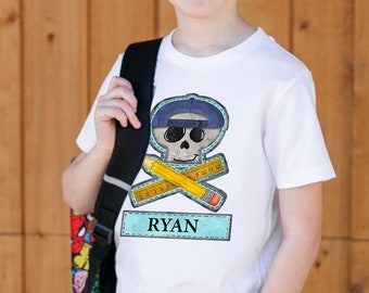 Custom School Shirt, Pirate Boy School Shirt, Captain Pirate Shirt, Back To School Shirt, First Day Of School Shirt, 1st Grade Shirt