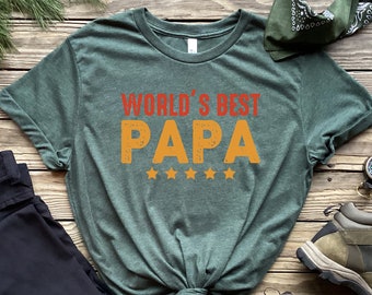 World's Best Papa Shirt, Best Papa Shirt, New Dad Shirt, Dad Shirt, Father Figure Shirt, Daddy Shirt, Father's Day Shirt, Gift for Dad