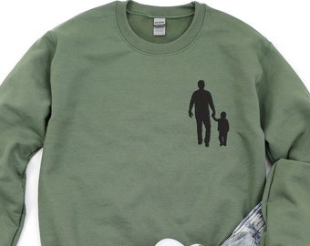Embroidered Father And Kid Shirt, Embroidered Fathers Day Shirt, Father Sweatshirt, Fathers Day Gift From Kids, Fathers Day Gift