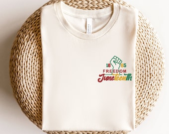 Embroidered Juneteenth Shirt, Afro Woman Shirt, Embroidered Black Lives Matter Shirt, African American Juneteenth Shirt, Black History Shirt