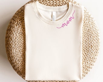 Embroidered Mom Shirt, Embroidered Mom Sweatshirt, Embroidered Gift For Mom Shirt, Embroidered Mommy Sweatshirt, Mothers Day Gift, Cute Mom