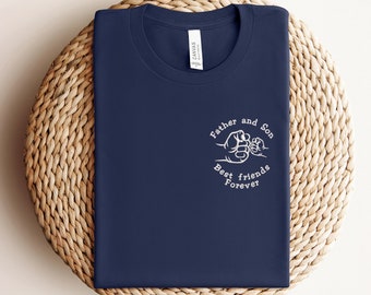 Embroidered Father And Son Shirt, Embroidered Fathers Day Shirt, Father Sweatshirt, Fathers Day Gift From Kids, Fathers Day Gift