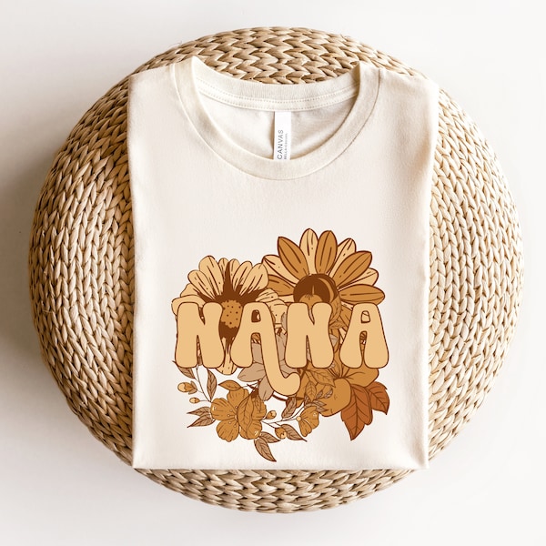 Nana Shirt, Floral Nana Shirt, Nana T-Shirt, Mothers Day T-Shirt, Gift For Mothers Day, New Nana Gift, Wildflower Nana Shirt, Cool Nana Tee
