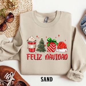Feliz Navidad Sweatshirt, Feliz Navidad Shirt, Hispanic Christmas Shirt, Merry Christmas Shirt, Christmas Shirt, Christmas Matching Shirt