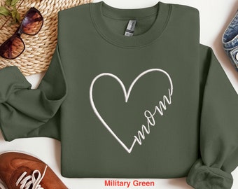 Embroidered Mom Shirt, Embroidered Mom Sweatshirt, Embroidered Gift For Mom Shirt, Embroidered Mommy Sweatshirt, Mothers Day Gift, Cute Mom