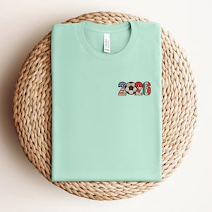 Embroidered 2026 Soccer Shirt, Football Lover Tee, USA Mexico Canada World Championship 2026 T-Shirt, Soccer Fan Gift, Unisex Game Day Shirt image 2